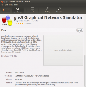 Install GNS3 from Ubuntu Software Centre_142