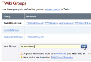 Twiki New User Group