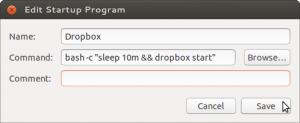 Edit Startup Program Dropbox