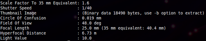 exiftool install command line