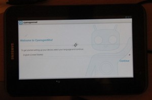 cyanogen mod android welcome screen
